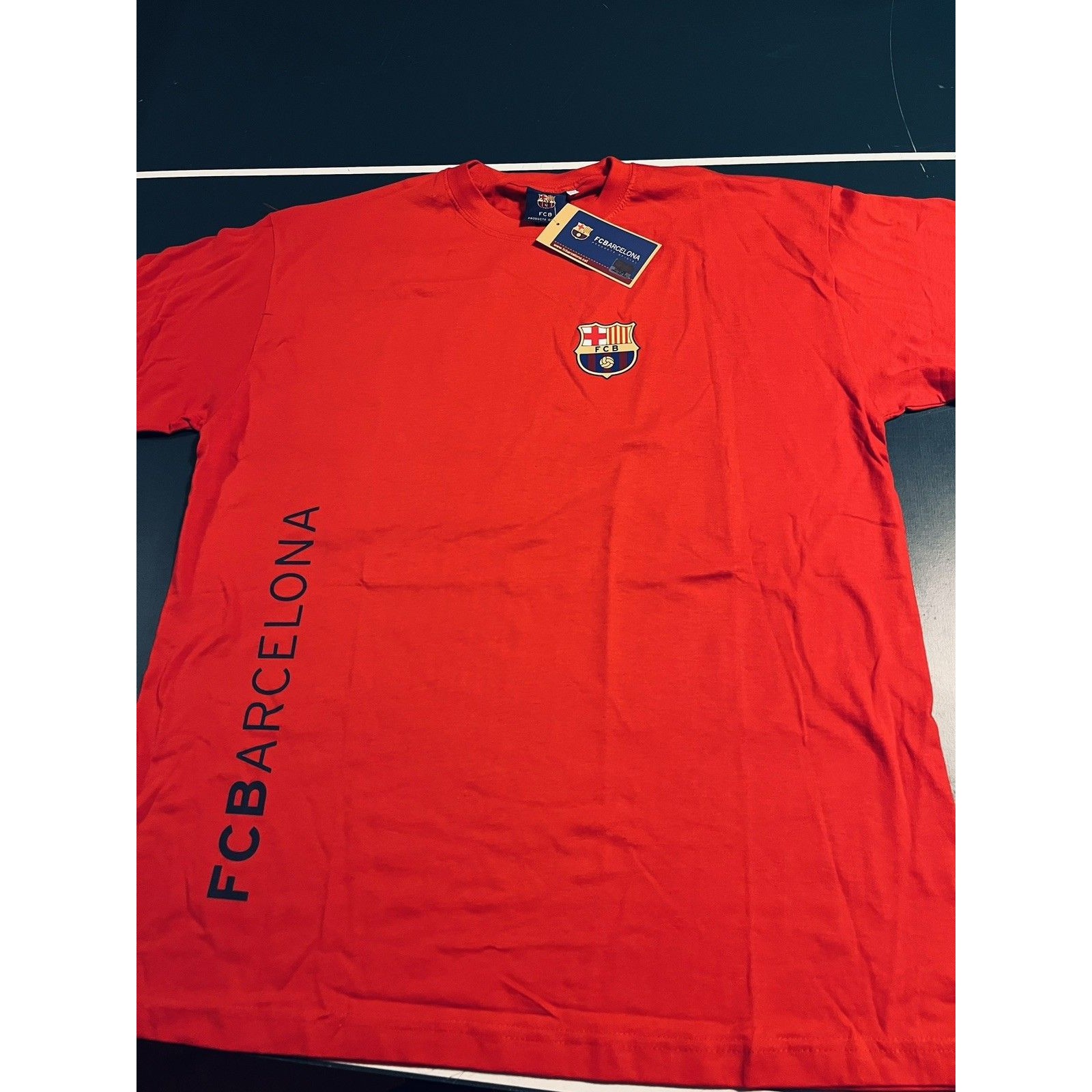 *New* Fc Barcelona Spain Futbol Soccer Club Fcb Red Official T-Shirt Xl La Liga